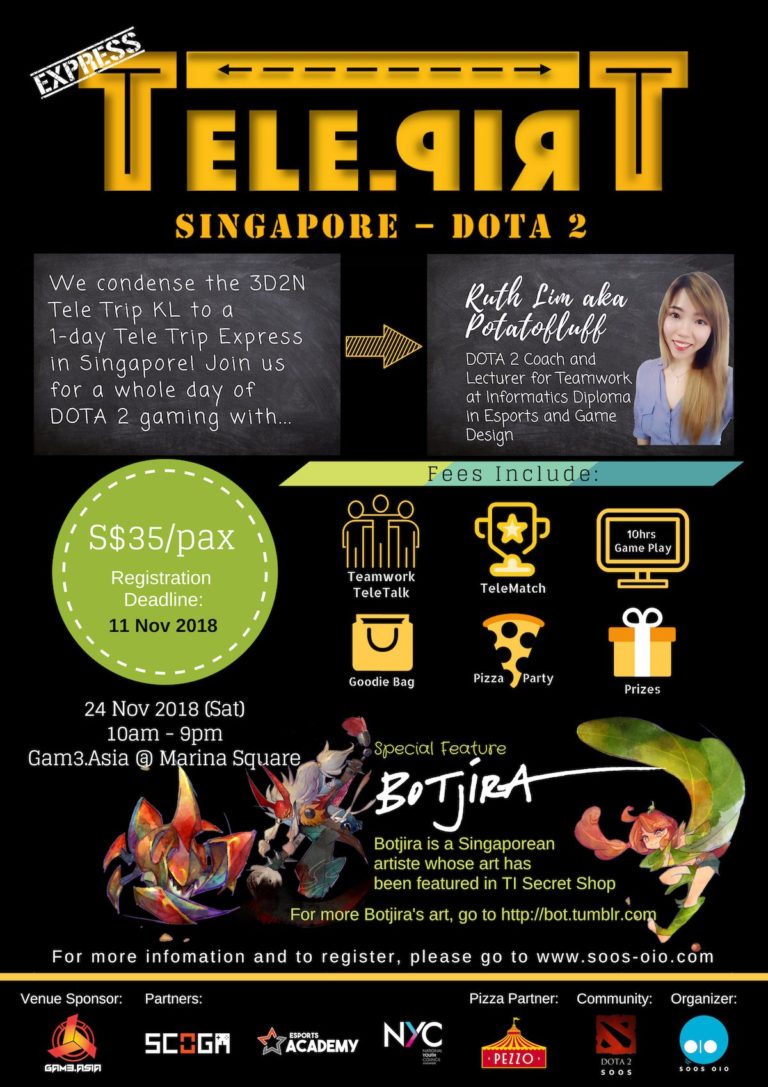 TeleTrip Express DOTA 2 2 Noc 2018 - Gam3.Asia @ Marina Square